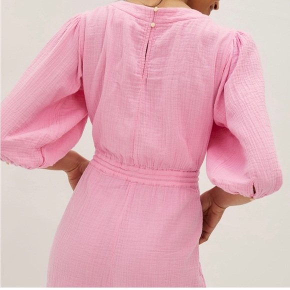 Anthropologie Pink Celia Romper-Sz M - Picture 3 of 8